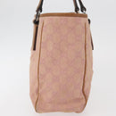 GUCCI GG Canvas Hand Bag Pink Silver 113019 Auth 175690-4