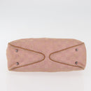 GUCCI GG Canvas Hand Bag Pink Silver 113019 Auth 175690-5