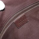 GUCCI GG Canvas Shoulder Bag Beige Silver 145857 Auth 175691-16