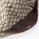GUCCI GG Canvas Shoulder Bag Beige Silver 145857 Auth 175691-22
