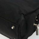 PRADA Hand Bag Nylon Black Silver Auth 175692-15