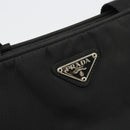 PRADA Hand Bag Nylon Black Silver Auth 175692-17