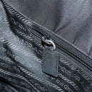 PRADA Hand Bag Nylon Black Silver Auth 175692-21