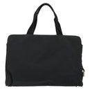 PRADA Hand Bag Nylon Black Silver Auth 175692-2