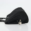 PRADA Hand Bag Nylon Black Silver Auth 175692-4