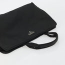 PRADA Hand Bag Nylon Black Silver Auth 175692-6