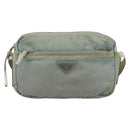PRADA Shoulder Bag Nylon Light Blue Silver Auth 175693-13