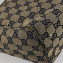 GUCCI GG Canvas Sherry Line Hand Bag Red Navy 145810 Auth 175695-16