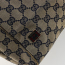 GUCCI GG Canvas Sherry Line Hand Bag Red Navy 145810 Auth 175695-17