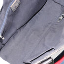 GUCCI GG Canvas Sherry Line Hand Bag Red Navy 145810 Auth 175695-11