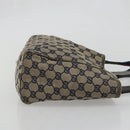 GUCCI GG Canvas Sherry Line Hand Bag Red Navy 145810 Auth 175695-3