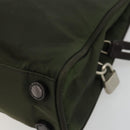 PRADA Tote Bag Nylon Green Silver Auth 175696-15
