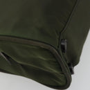 PRADA Tote Bag Nylon Green Silver Auth 175696-16