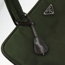 PRADA Tote Bag Nylon Green Silver Auth 175696-18