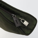 PRADA Tote Bag Nylon Green Silver Auth 175696-19