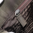 PRADA Tote Bag Nylon Green Silver Auth 175696-24