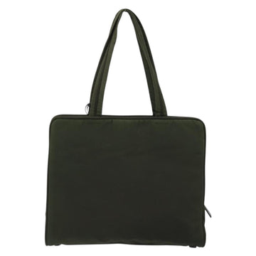PRADA Tote Bag Nylon Green Silver Auth 175696 - 0