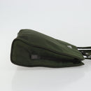 PRADA Tote Bag Nylon Green Silver Auth 175696-3