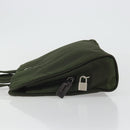 PRADA Tote Bag Nylon Green Silver Auth 175696-4