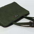 PRADA Tote Bag Nylon Green Silver Auth 175696-6