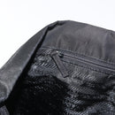 PRADA Hand Bag Nylon Black Silver Auth 175699-20