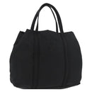 PRADA Hand Bag Nylon Black Silver Auth 175699-1