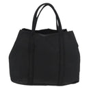 PRADA Hand Bag Nylon Black Silver Auth 175699-2