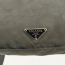 PRADA Shoulder Bag Nylon Gray Silver Auth 175700-19