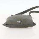 PRADA Shoulder Bag Nylon Gray Silver Auth 175700-5