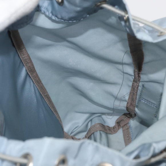 PRADA Backpack Nylon Light Blue Silver Auth 175701