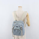 PRADA Backpack Nylon Light Blue Silver Auth 175701-28
