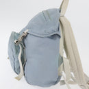 PRADA Backpack Nylon Light Blue Silver Auth 175701-3
