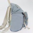 PRADA Backpack Nylon Light Blue Silver Auth 175701-4