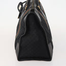 GUCCI GG Canvas Web Sherry Line Boston Bag Black Gold Red Auth 175702-3