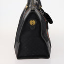 GUCCI GG Canvas Web Sherry Line Boston Bag Black Gold Red Auth 175702-4