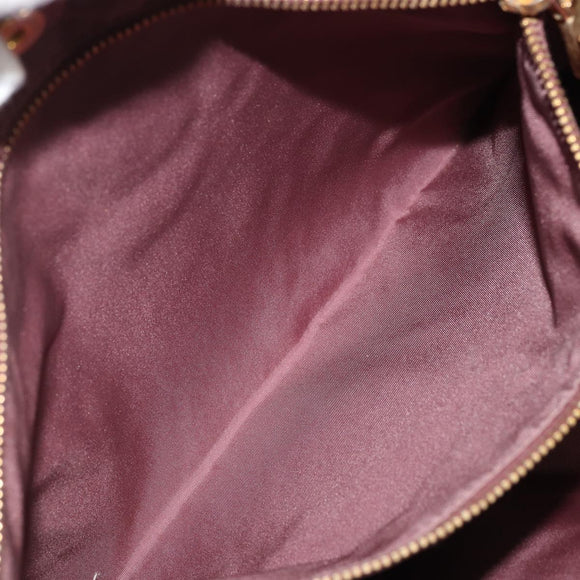 PRADA Tote Bag Nylon Khaki Gold Auth 175703