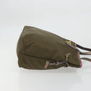 PRADA Tote Bag Nylon Khaki Gold Auth 175703-3