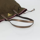 PRADA Tote Bag Nylon Khaki Gold Auth 175703-7