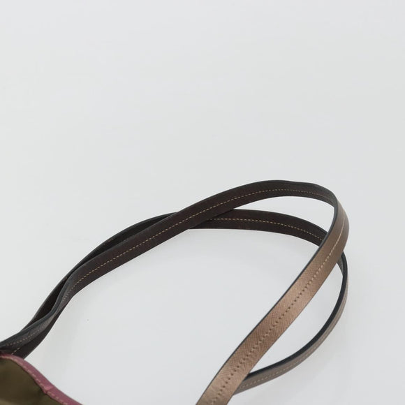 PRADA Tote Bag Nylon Khaki Gold Auth 175703