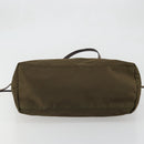 PRADA Tote Bag Nylon Khaki Gold Auth 175703-5
