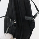 PRADA Tote Bag Nylon Black Silver Auth 175704-10