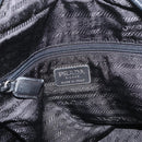PRADA Tote Bag Nylon Black Silver Auth 175704-19