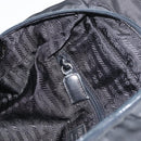 PRADA Tote Bag Nylon Black Silver Auth 175704-22