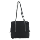PRADA Tote Bag Nylon Black Silver Auth 175704-2