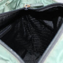 PRADA Tote Bag Nylon Green Silver Auth 175705-20