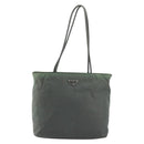 PRADA Tote Bag Nylon Green Silver Auth 175705-13