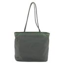 PRADA Tote Bag Nylon Green Silver Auth 175705-2