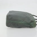 PRADA Tote Bag Nylon Green Silver Auth 175705-3