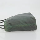 PRADA Tote Bag Nylon Green Silver Auth 175705-4