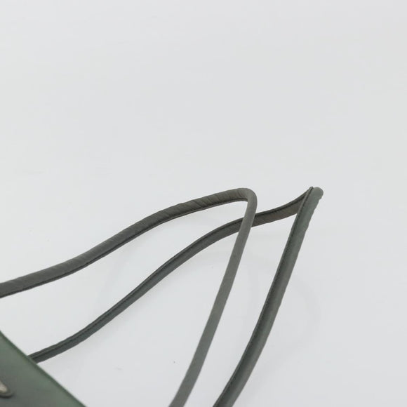 PRADA Tote Bag Nylon Green Silver Auth 175705